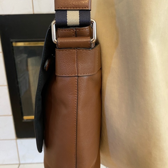 COACH Flap Bag, Medium, Canvas Strap, Silver Hardware, Brown Soft Leather - Picture 6 of 16